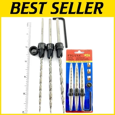 Juego de brocas avellanadoras de madera ajustables - Imagen 1 de 4