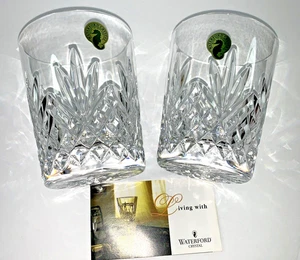Set of 2 Waterford Crystal AGM 2000 Tumblers 4-1/2" Tall - Original Box - Imagen 1 de 19