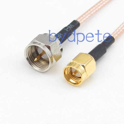 F male plug to SMA male plug RF Pigtail Caoxial Jumper RG316 Cable 50cm 20inch  - Image 1 of 1