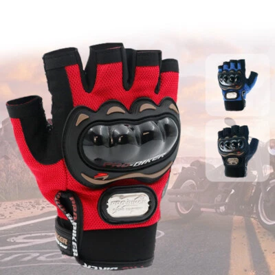Motorcycle Gloves Fingerless Half Finger Anti-slip Motor Gloves for Men Women - Image 1 of 4
