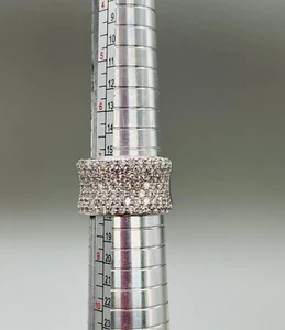 Dazzling Silvertone Faux diamond ring size 8.12 - Picture 1 of 4