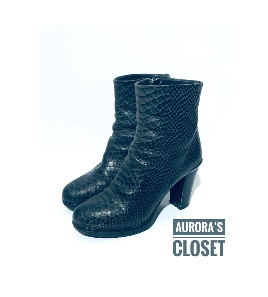 Botín Loriblu 7 Gris Repujado Animalier Plataforma Tacón EU 37 $545 Foto 1 de 4