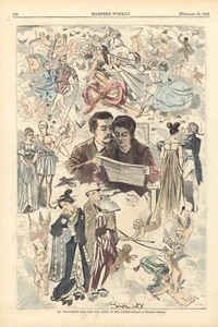 Harper's: "ST. VALENTINE'S DAY -- THE OLD STORY IN ALL LANDS" (Winslow Homer) - Picture 1 of 2