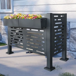 Air Conditioner Fence, Metal Privacy Fence Cover, Perfect To Conditioning Units - Picture 1 of 8