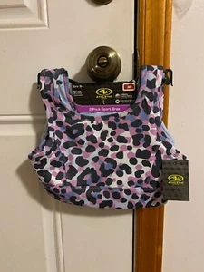 NWT GIRLS SIZE MEDIUM ATHLETIC WORKS 2 PACK KEYHOLE SPORT BRAS BAND SIZE 32 - Picture 1 of 10