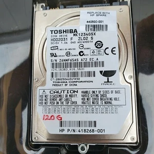 MK1234GSX, A0/AH001H, HDD2D31 F ZL02 S, Toshiba 120GB - Picture 1 of 5