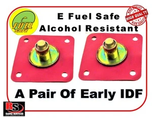 PAIR VW EARLY WEBER 40-44 IDF  ALCOHOL RESISTANT DIAPHRAGMS EFUEL SAFE Radke - Picture 1 of 6