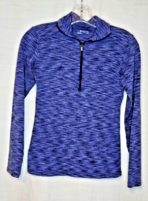 Columbia Woman's 1/4 Zip Pullover Long Sleeve Activewear Blue Size Small - Image 1 of 4