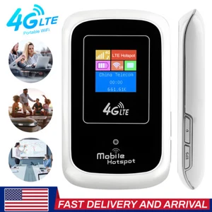 Portable Mini LTE Wireless WiFi Router Mobile Broadband MIFI LCD Hotspot 150Mbps - Picture 1 of 10
