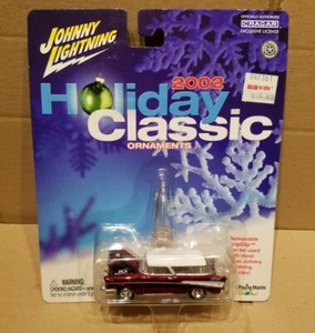 Johnny Lightning Holiday Classic Ornaments '57 Chevy Nomad, neu auf Karte - Bild 1 von 5
