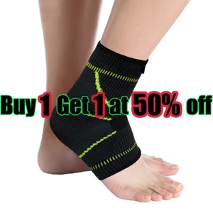 Ankle Brace Support Compression Sleeve Plantar Fasciitis Pain Relief Foot Wrap - Picture 1 of 7