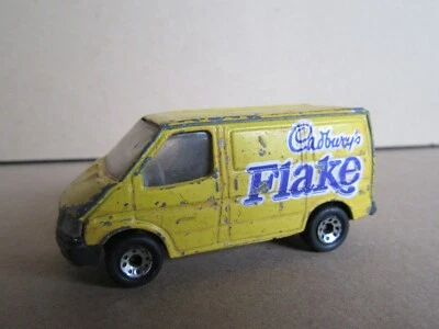 112P 1986'S Matchbox MB-60 Chine Ford Transit Publicité Cadbury's Flake 1/63 - Photo 1/4