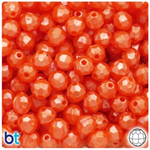 BeadTin Pearl 10mm Faceted Round Plastic Craft Beads (225pcs) - Color choice - Picture 1 of 27