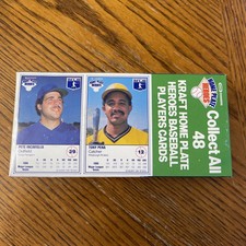 1987 Kraft Mac & Cheese Home Plate Heroes Cards NOS Tony Pena Pete Incaviglia