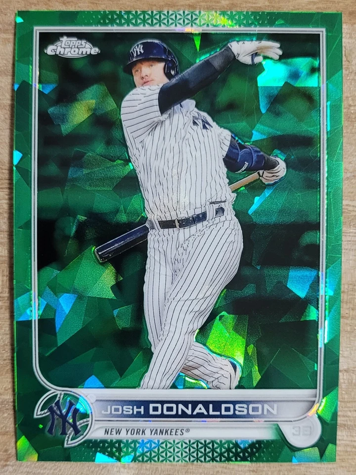 2022 Topps Chrome Update Sapphire Edition Green Josh Donaldson NY Yankees #/75 - Image 1 of 2