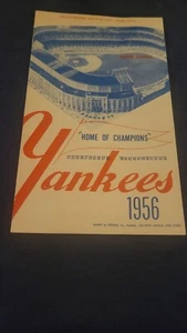 Cuadro de mando/programa de los Yankees 1956 ¡alto grado sin puntuación manto Berra fabuloso! - Imagen 1 de 11