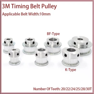 3M K/BF-Type Timing Belt Pulley Applicable Belt Width 10mm 20T~30T Bore 4mm-17mm - Picture 1 of 12