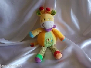 Doudou girafe, vache orange, jaune, vert, Pommette - Picture 1 of 1
