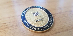 CROATIA YUGOSLAVIA MINISTRY OF DEFENCE PLAQUE PIN BADGE CROATIAN ARMY - Picture 1 of 5