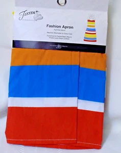 Fiesta Calypso Kitchen Full size Fashion Apron 100% Cotton Striped print NWT - Picture 1 of 5