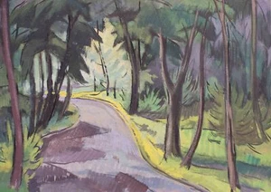 Paisaje forestal camino desconocido original - Imagen 1 de 3