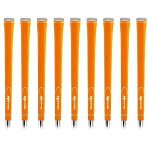 Karma Neion II Golf Grips Rubber Multi-textured - Standard NEON Orange - 9 Grips - Picture 1 of 2