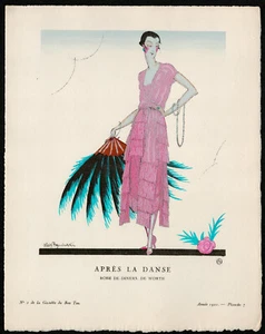 Alex Rzewuski. Gazette du Bon Ton. After the Dance. Worth Dinner Dress. 1921. - Picture 1 of 1