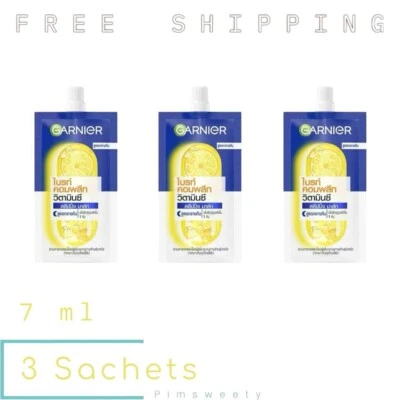 3 Sachets X 7 ml Garnier Bright Complete Vitamin C Sleeping Mask Night Treatment - Imagem 1 de 4