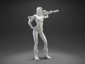 SteamPunk Tank Girl Unpainted Unassembled 3D printed Kit Resin Model DIY GK - Picture 1 of 6