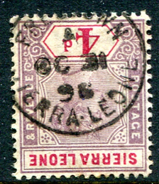 SIERRA LEONE: (16222) QV 4d Freetown cancel, Cat.£13 1896 - Image 1 of 1