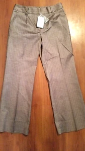 NWT Lily's of Beverly Hills Golf Pants size 10 x 31 Brown Stripe MSRP $99 - Picture 1 of 4