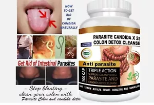 Intestinal Parasite Cleanse Detox Dietary Capsules Supports Digestion Free Ship - Picture 1 of 8
