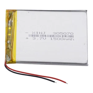 Batería Li 3.7V 1500mah 5.55Wh 305070 Para GPS Altavoz Bluetooth Reproductor de Música LED - Imagen 1 de 5