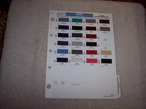 1992 ISUZU IMPORTED EXTERIOR PPG PAINT CHIP COLOR CHART #191 - Picture 1 of 3