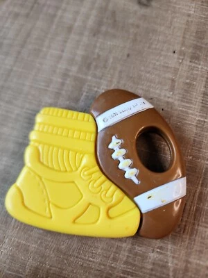Vtg Safety 1st Soft Sport Flexible Teether Toy 1991  90s Football Baby Chew - Image 1 of 4