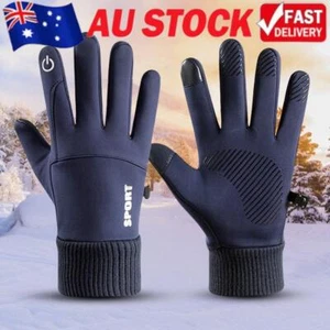 Bicycle Thermal Gloves Windproof Full Finger Gloves for Running Cycling Driving - Zdjęcie 1 z 24
