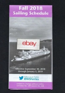 WASHINGTON STATE FERRIES HERBST 2018 SEGELPLAN - Bild 1 von 1