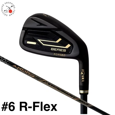 HONMA Golf BERES 09 Black Iron Club #6 R Flex 2S 2 Star ARMRQ FX BK Men 2024 MTO - Image 1 of 4