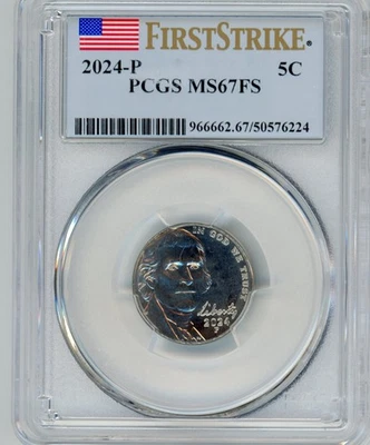 2024-P  Jefferson Nickel 5c PCGS  MS67FS - Image 1 of 2