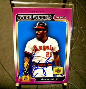 Don Baylor - Tarjeta # 168 de los ganadores del premio Upper Deck 2001 - Autógrafo - Imagen 1 de 11