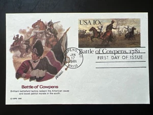 Bicentennial Battle of Cowpens 10c Postcard 1st Day Issue Fleetwood 1981 - Picture 1 of 2