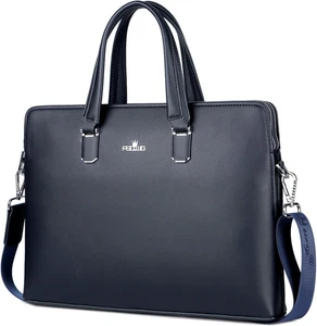 FSD.WG Herren Business Tasche,Wasserdichte Leder Aktentasche,Schulter Laptop Bus - Bild 1 von 12