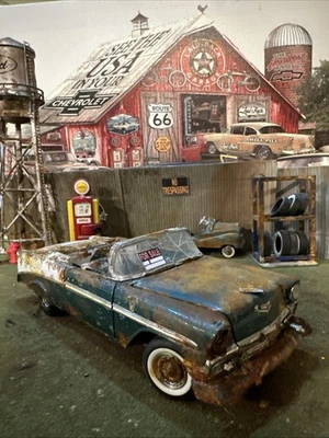 1956 Chevrolet Convertible - Barn Find Cars - 1:24  DIECAST - Franklin Mint - Image 1 of 4
