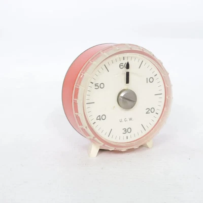 1970er Eieruhr rot mechanisch  60min Alarm Timer voll funktion Germany - Bild 1 von 3