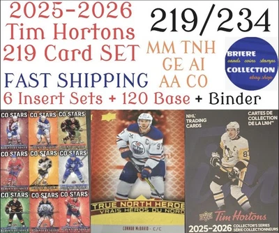 🔥$169 SALE🔥219/234 NEAR MASTER SET 2025-26 TIM HORTONS BINDER FAST SHIPPING
