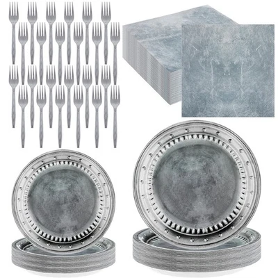 Jingmore 96 Pcs Medieval Pirate Halloween Party Supplies - Disposable Paper P... - Изображение 1 из 4