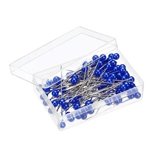 1 Set Pearlized Sewing Pins Ball Head Needle Straight Quilting Pin Blue - Picture 1 of 5