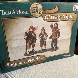 TRIM A HOME O' HEILIGE NACHT 3 HIRTENFIGUREN NEU IM KARTON Krippe Weihnachten Neu im Karton - Bild 1 von 5