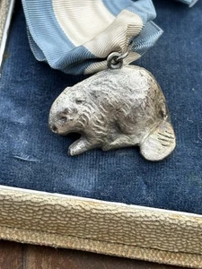 Silver Beaver Award Sterling 925 Boy Scouts BSA Pendant M.A. Co. 1930's - Picture 1 of 9