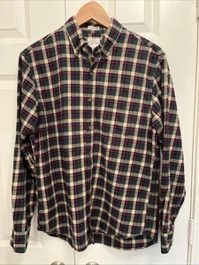 J Crew Herren M Slim Untucked Plaid Button Down Hemd 100% Baumwolle LS Lt Flanell - Bild 1 von 5